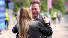 Olly Murs in tears as he completes charity endurance feat